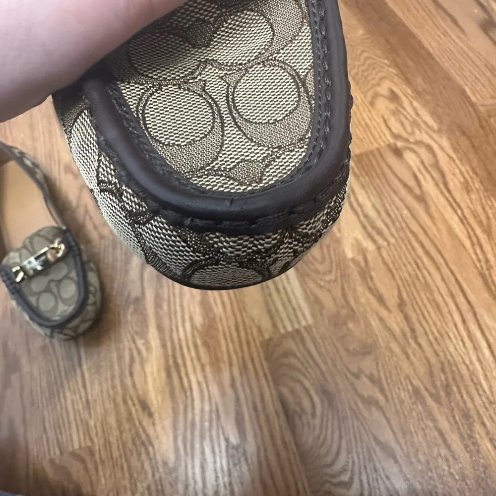 Coach Brown Flats with Elegant Metal Accents - Picture 5 of 5
